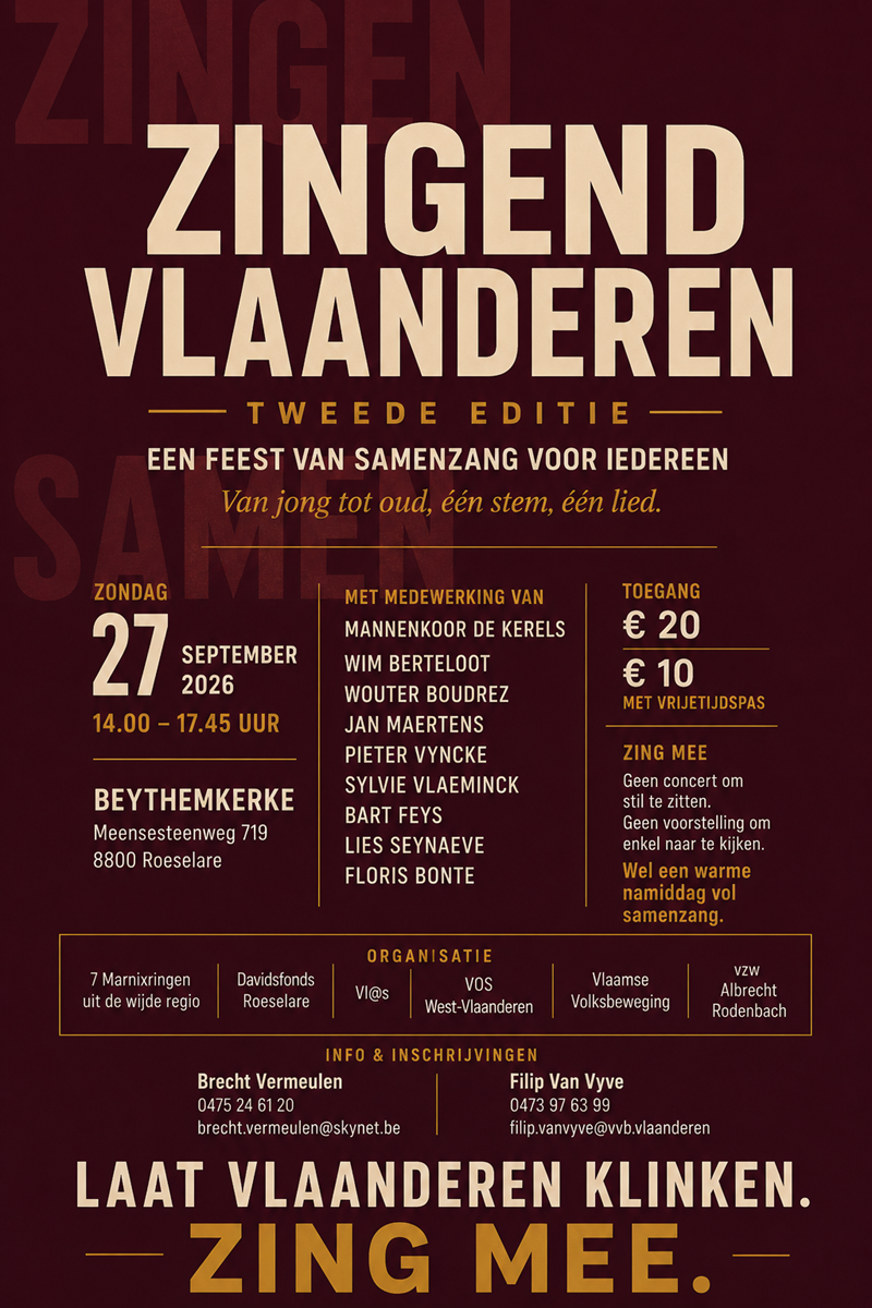 Zingend Vlaanderen 2026